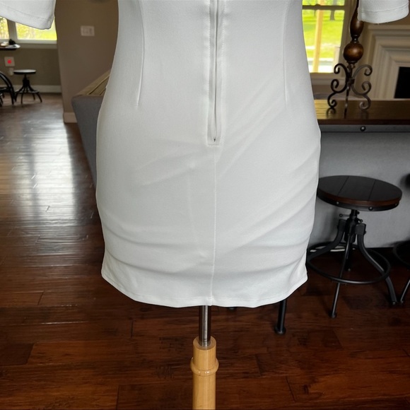 Midnight Doll Women’s Dress White Midi Bodycon fitted tight size 5 - Picture 9 of 15